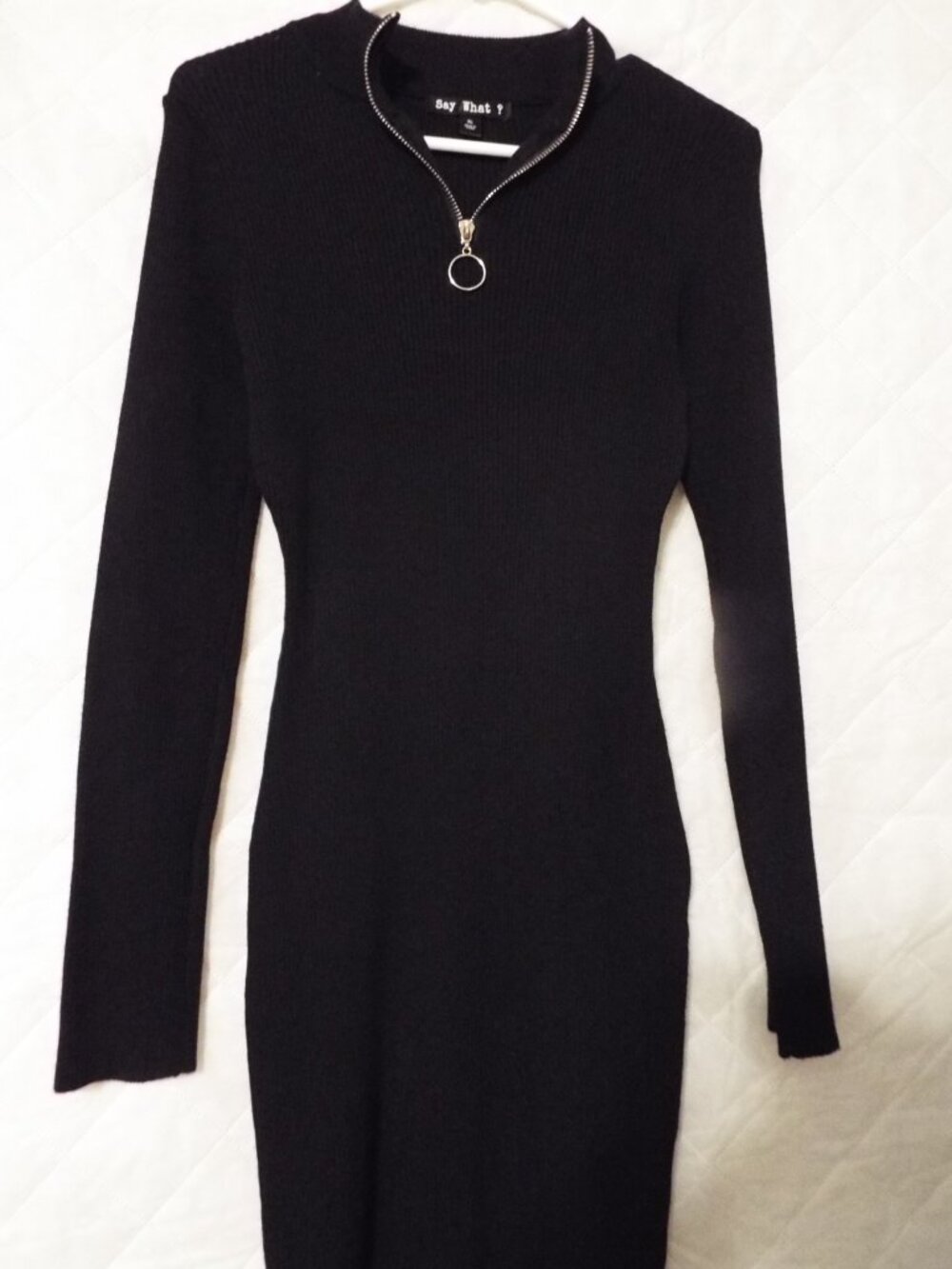Say What Long Black Sweater Dress Size XL